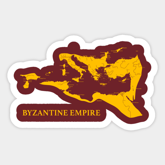 Byzantine Empire Map Sticker by Tamie